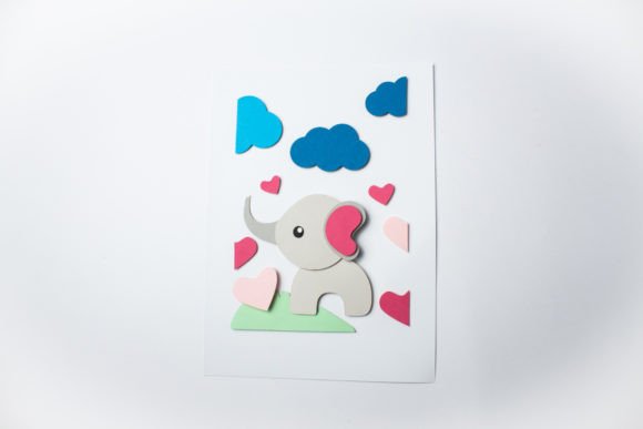 3D SVG Elephant Card for Kids Crafts