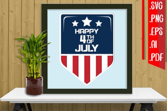 4th of July 3D SVG for Shadow Boxes