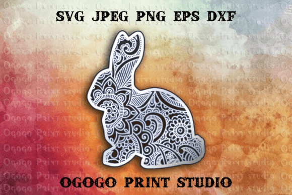 Bunny Svg: 3D SVG Shapes for Crafters