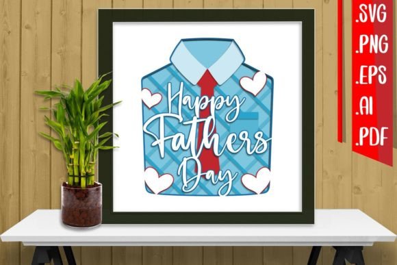 Father's Day 3D SVG for Shadow Boxes
