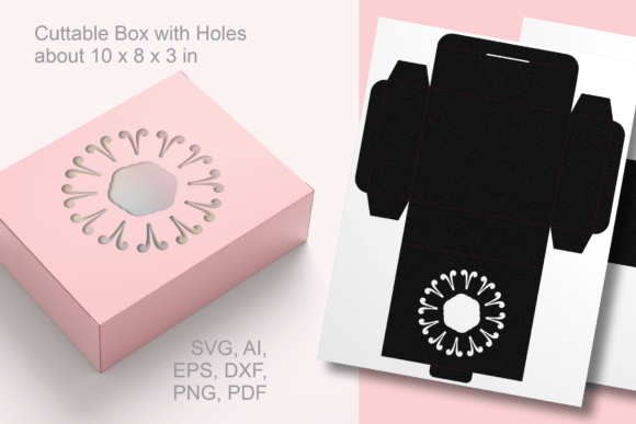 Flourish Window Rectangular Favor Box: 3D SVG Shapes