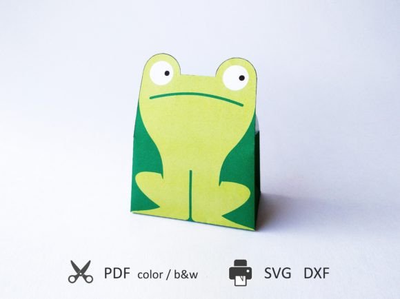 Gift Bag Frog: 3D SVG for Gift Boxes