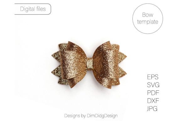 Hairbow Svg Bow Svg Leather Bow Svg Faux 3D SVG Shapes