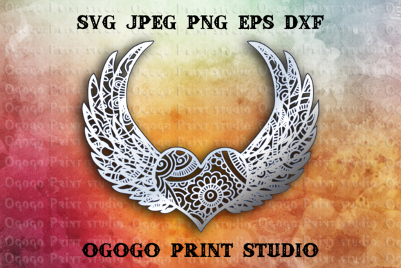 Heart Wings: 3D SVG Shapes for Branding