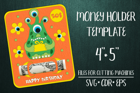 Monster Birthday Card Money Holder: 3D SVG Shapes Review