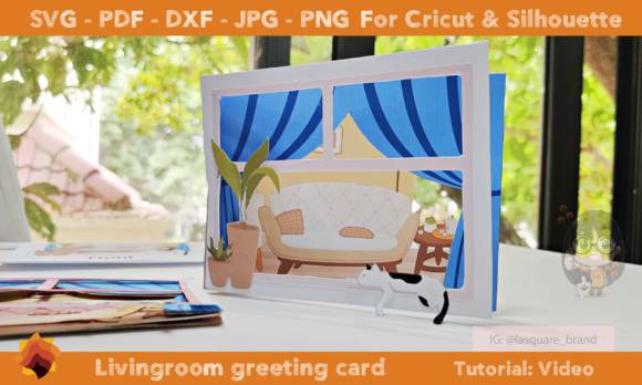 Papercut Livingroom Greeting Card: A 3D SVG for Shapes