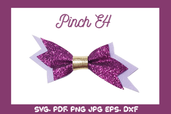 Pinch Hairbow Template: 3D SVG Shapes
