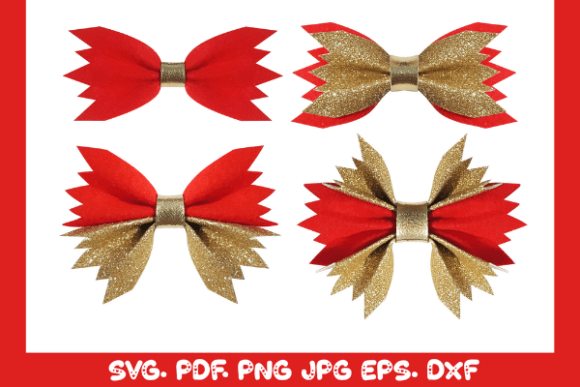 Pinch Hairbow Template: 3D SVG Shapes
