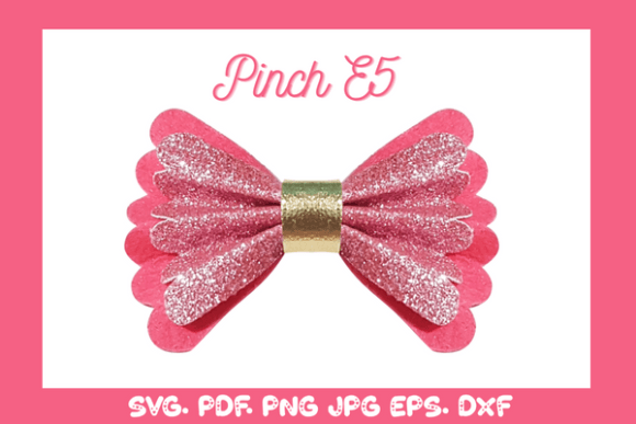 Pinch Hairbow Template: 3D SVG Shapes
