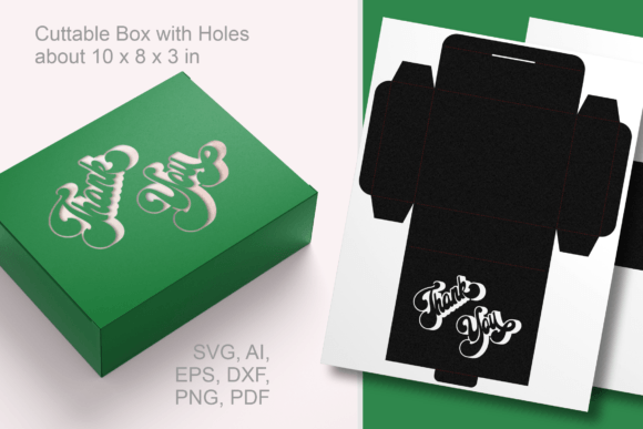 Retro Thank You 3D SVG for Shapes