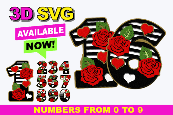 Roses Numbers: 3D SVG Shapes for Editors