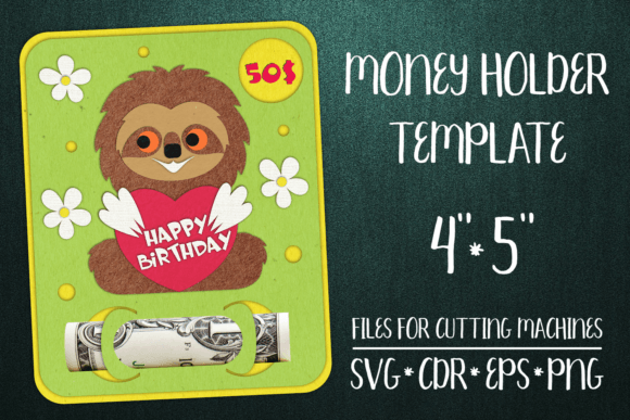 Sloth 3D SVG for Shadow Boxes